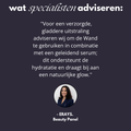 Advies van het ERAYS. Beauty Panel: Gebruik de Skincare Wand met een geleidend serum voor een verzorgde uitstraling en ondersteuning van de natuurlijke glow.